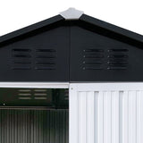Outdoor storage sheds 4FTx6FT Apex roof WhiteBlack W1350P288799