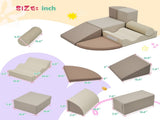 7-Piece Indoor Climbing Foam for Kids, Soft PU Toddler Climbing Toys, Indoor Climb and Crawl N710P325522E