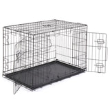 ZNTS 36" Pet Kennel Cat Dog Folding Steel Crate Animal Playpen Wire Metal 26995370