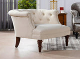 Katherine Tufted Accent Chair, Sky Neutral Beige Polyester B2719P238177