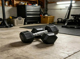 2 X 15lbs Hex Dumbbell Set for Home Gym Workout Rubber Weights with Non-Slip Handles Anti-Roll 92492418