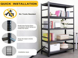 H72 * W47.2 * D23.6 Storage Shelves 5 Tier Heavy Duty Metal Shelving Unit Adjustable Shelving Units 88415088