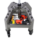 Pneumatic 360 Degree Swivel Mechanics Rolling Creeper Seat, Heavy Duty Rolling Mechanics W46590155