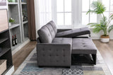 77 Inch Reversible Sectional Storage Sleeper Sofa Bed L-Shape 2 Seat Sectional Chaise With Storage W120343143
