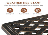 Cast Aluminum Outdoor Side Table, Anti-Rust Outdoor Square End Table, Patio Coffee Bistro Table for 87121979