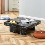A modern practical coffee table made of MDF material with black patterns. The fusion of elegance W1151119879