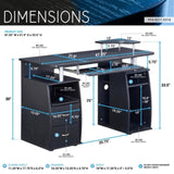 ZNTS Complete Computer Workstation Desk With Storage, Espresso 67144327