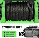 ZNTS STEGODON Electric Winch 13500lb 12V Synthetic Rope Towing Truck Jeep Off-Road W121846224