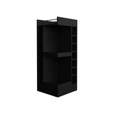 Lyman 46" Tall 3-Tier Corner Bar Cabinet with Fourteen Wine Bottle Cubbies, Living Room, Liquor B070P254769