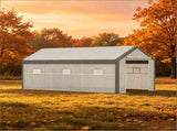 20' x10' x 9' Walk-in Greenhouse with Roll Up Door With 6 Closeable Windows 85412464