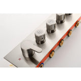 Wall Mounted Waterfall Rain Shower System With 3 Body Sprays & Handheld Shower W2287141352