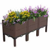 47.2x15.7x19.6in Raised Garden Beds Outdoor, Polypropylene Planter Boxes Outdoor for Vegetables, W3101P314485