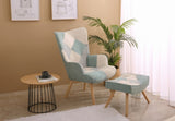 Accent Chair with Ottoman, Living Room Chair and Ottoman Set, Comfy Side Armchair for Bedroom, W56141241
