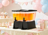 3-Gallon x 2 Beverage Dispensers, Plastic Drink Dispensers with Stand, Spigot & Lid 55726418