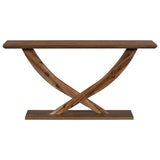 ZNTS Mirod 57'' Modern Rustic Console Table with Cross-Leg Design,Sturdy Construction and Ample Surface N760P214643D