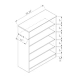 Shoe/Storage Cabinet with Two Doors Five Shelves - White B107133630