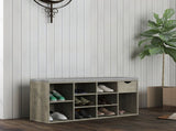 Storage Bench, Shoe Bench, Entryway Bench Padded Cushion, Drawer and Open Compartments, Bench 66471525