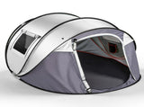 4 Person Pop Up Tent for Camping, Waterproof Instant Family Tent with Front Awning, Automatic Tent 60135148