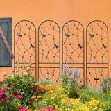 4 Pack Metal Garden Trellis 86.7" x 19.7" Rustproof Trellis for Climbing Plants Outdoor Flower W1586P268047