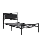 ZNTS Twin Size metal bed Sturdy System Metal Bed Frame ,Modern style and comfort to any bedroom ,black W311109646