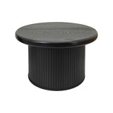Modern Round Coffee Table Set Dual Table Combination with Unique Fluted Table Leg Design, Stylish W2729P199131