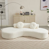 105.5''Curved Sofa, Modern Minimalist Sofa, Cloud Couch Sofa 3-4 W2108P196834