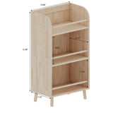 Pine Solid Wood Bookshelf/Bookcase - 0.6" Thick Shelves Heavy Duty Storage Rack, 19.69"W36.61"H W3166P271752