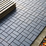 Plastic Interlocking Deck Tiles,44 Pack Patio Deck Tiles,12"x12" Square Waterproof Outdoor All W206P151696