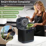 4 L Electric Composter with Lid and LED Display for Kitchen - 2 Activated Carbon Filters 35496181
