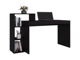 Venetie Desk, 3 Shelves, Black Wengeu B097P474293