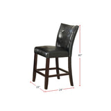 ZNTS Leather Upholstered High Dining Chair, Black SR011754