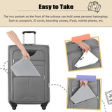 Softside Luggage Expandable 3 Piece Set Suitcase with Duffel Bag Upright Spinner Softshell N732P201004A