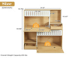 Modern 2 IN 1 Cat Furniture, Cat Litter Box Enclosure Side Table, Cat House with Storage, for 2 N752P394342N