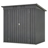 ZNTS 6 x 4 ft Outdoor Storage Shed, All Weather Tool Shed for Garden, Backyard, Lawn, Black W2505P173291