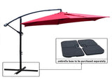 10ft Outdoor Hanging Offset Cantilever Umbrella with Crank - Red 78208910