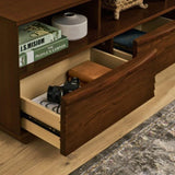 63" Mid-Century Modern TV Stand for TVs up to 75", Thick Sturdy Farmhouse Entertainment Cabinet, W1801P288509