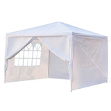 ZNTS 3 x 3m Four Sides Portable Home Use Waterproof Tent with Spiral Tubes White 51280911