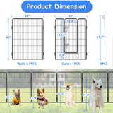 ZNTS Heavy Duty Dog Pens Outdoor Dog Fence Dog Playpen for Large Dogs, 40"Dog Kennel Outdoor Pet Playpen W1422112800