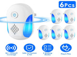 6 Pack Ultrasonic Pest Repeller, Operation Pest Wide Coverage Dual-Frequency Pest Control for Home 21552354