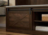Dark brown, Column Coat Rack with Storage Shoe Cabinet 28345920