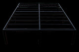 Modern Twin Steel Black Platform Foundation B047P321301
