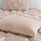 7 Piece Tufted Comforter Set Blush Full B03597145