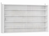 5-Tier Wall Display Storage Cabinet with Glass Doors & 4 Adjustable Shelves 23.6"x31.5" White 09607559