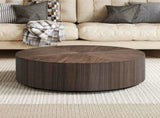35.43 Inch Modern Round Coffee Table MDF Coffee Table for Living Room,Drum Center Table for W2582P188320