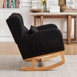 27.2"W Modern Accent High Backrest Living Room Lounge Arm Rocking Chair, Two Side Pocket W834P178246