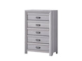 1pc Contemporary Five Drawers Chest Gray Driftwood Finish Rustic Finish Bedroom Wooden Furniture B011P234752