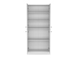 Kitchen Pantry 71" H, 4 Doors, 5 Adjustable Shelves, Laundry, White B097P221377