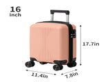 Non-TSA customs lock 5-in-1 PP trolley case, 12in, 16in, 20in, 24in, 28in, PP, pink 43028512