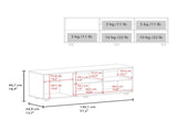 Wengue TV Stand with a Door and Open Storage B062P290262