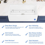 Fireclay 33" L X 20" W Workstation Farmhouse Kitchen Sink With Accessories W122567038